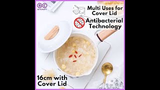 Taste Plus 1.5L Non Stick Ceramic Pot Antibacterial Minimalist Cookware Bitcraft Home