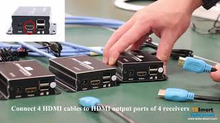 Hdmi Kvm Extender 120M Over Ip With Ir Many To Many