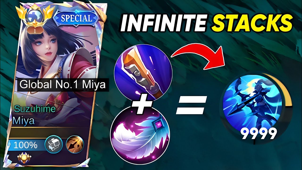 MIYA 10X FASTER FULL STACK IN 1 SEC!😱 COMBO BUILD TUTORIAL!! - MIYA BEST BUILD 2025!!!! 