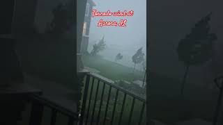 Tornado warning at Aurora Illinois