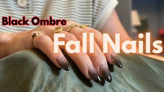 Black Ombre Nails for FALL