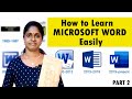 How to learn microsoft word easily   microsoft word    part 2    2021