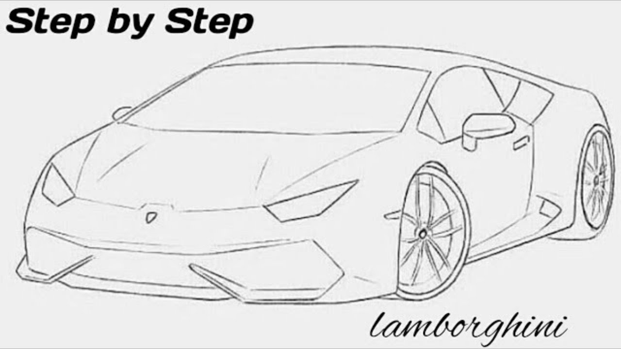 2018 Lamborghini Aventador S Roadster Pencil Drawing  Car Sketches and  Drawings  Cartoon car drawing Car drawing pencil Cool car drawings