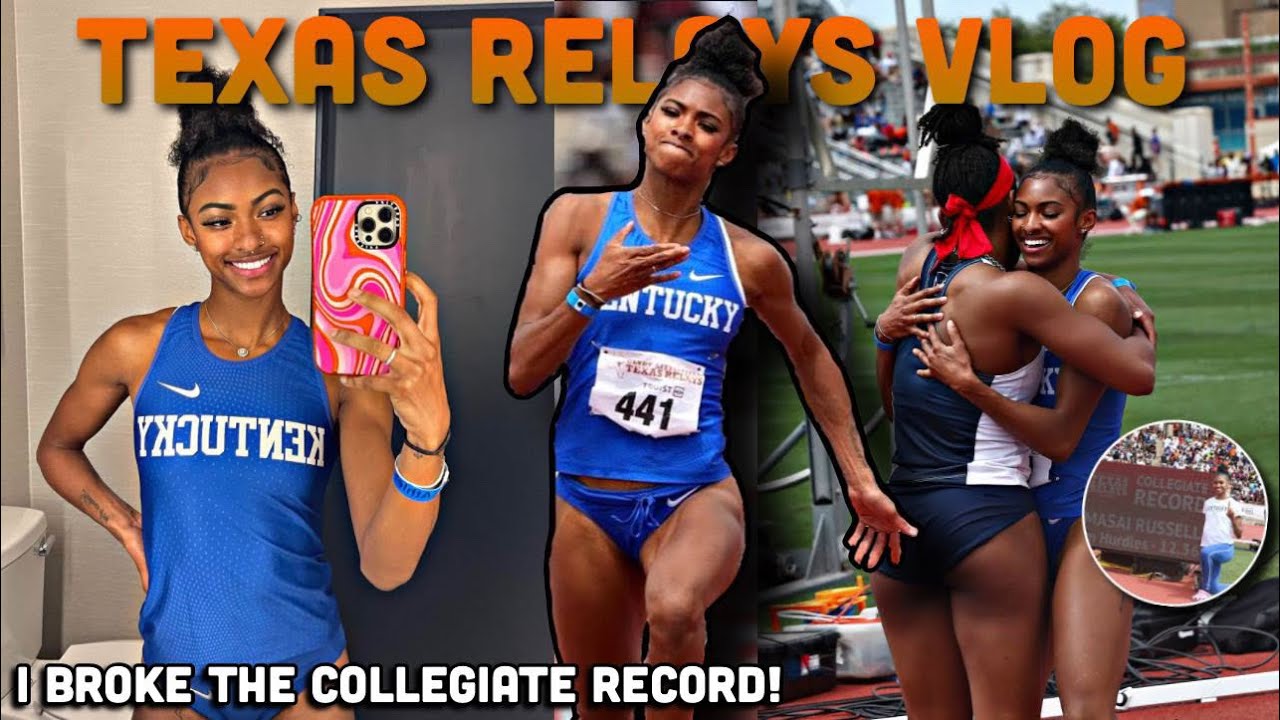 VLOG: TEXAS RELAYS 🤘🏽| I BROKE THE 100H COLLEGIATE RECORD 🤯 | (GRWM, races, fan love ♥️)