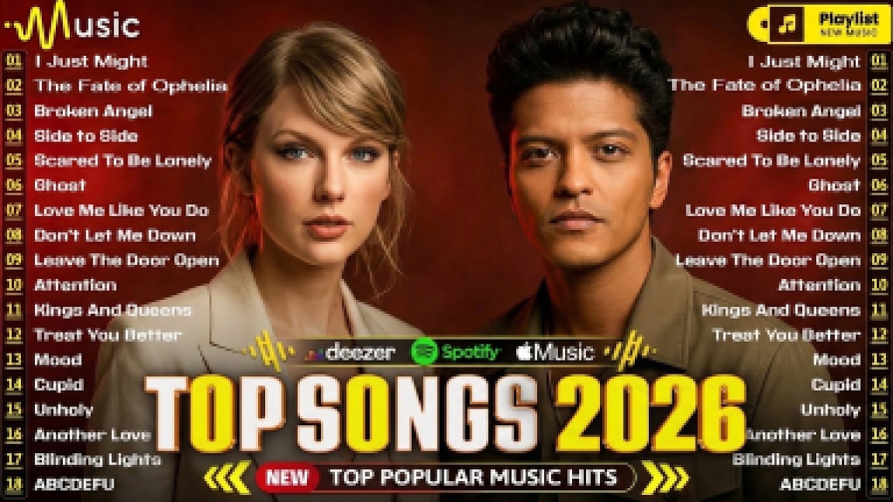 Taylor Swift, Rihanna, Adele, Ariana Grande, Bruno Mars, Maroon 5 - Billboard Hot 100 This Week