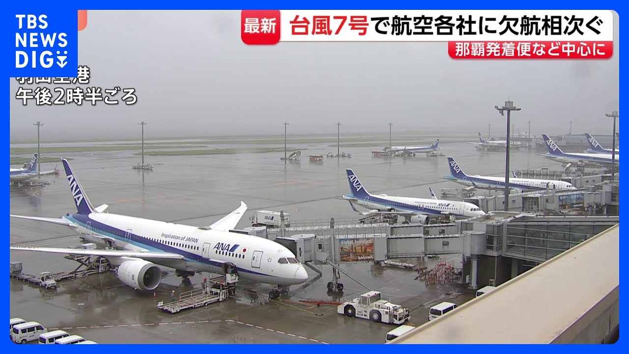 Typhoon Update/Transportation] Typhoon No. 7 Causes 22 ANA and 11