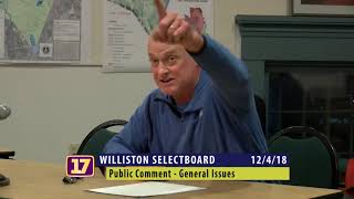 12/04/2018 Williston Selectboard