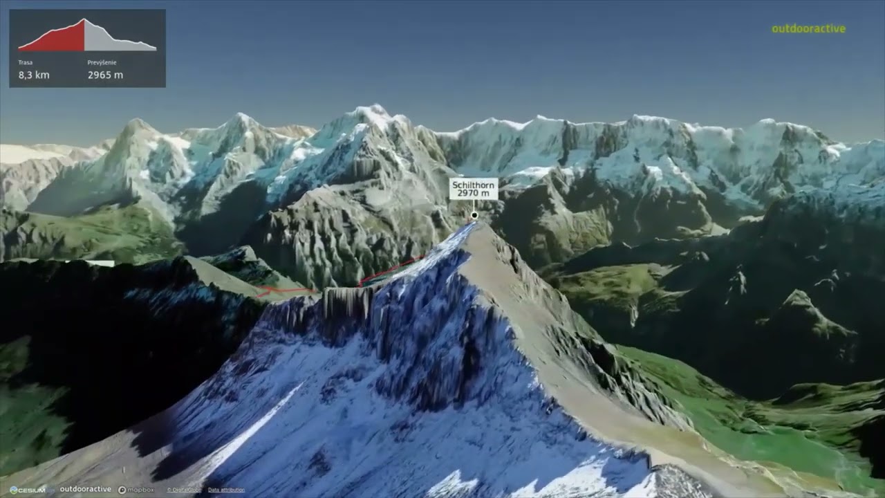 Mürren - Schilthorn – Grauseewli ∆ hiking trails ∆ 3d-trail.com/switzerland/