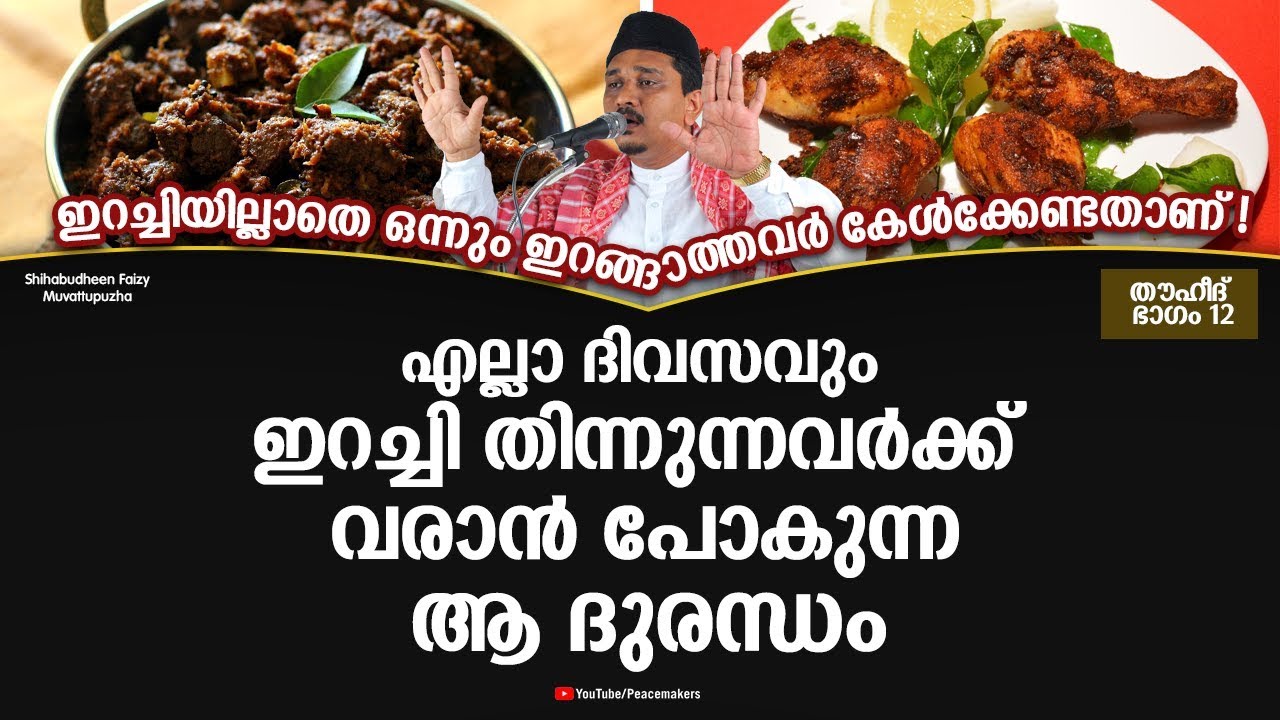 ദിവസവും ഇറച്ചി തിന്നുന്നവർ ഇത് കേട്ടിരുന്നെങ്കിൽ Shihabudheen Faizy Thouheed Part 12 #Peacemakers