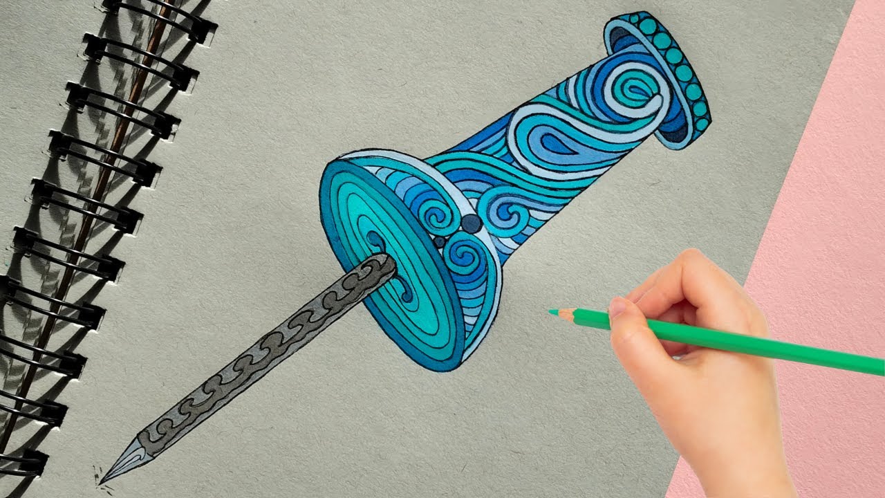 Everyday Objects in My Art Style | Prismacolor Pencil Drawing on Gray Tone Paper