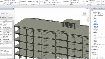 [Revit Structure Viet Nam] Bài 18: Vẽ mặt bằng kết cấu mái