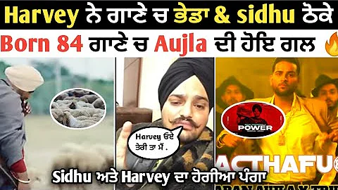 Born 84 Harvey Sandhu|Harvey Sandhu Biggest Reply To Sidhu Moosewala In Born 84 Song & Support Aujla