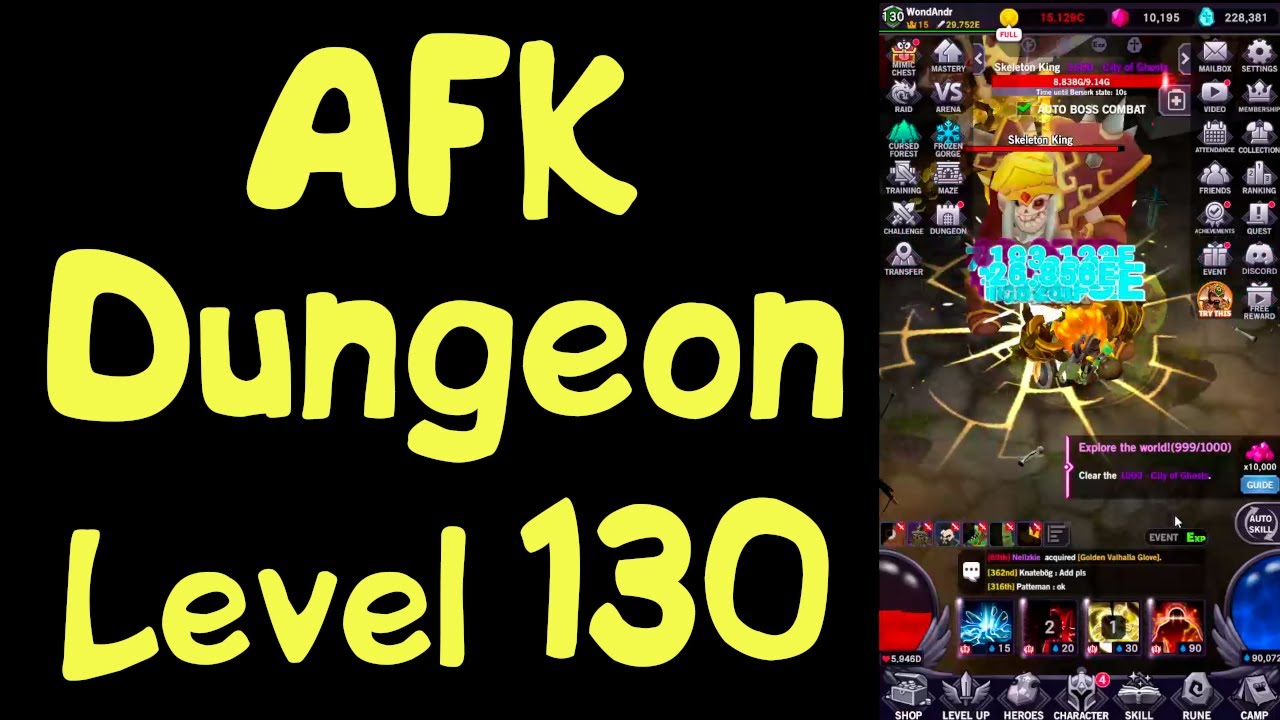 AFK Dungeon Idle Action RPG 130 lvl