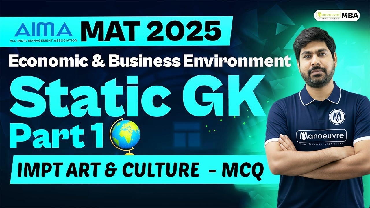 MAT 2025 How To Prepare For Static GK | Important Questions On Art & Culture | Part 1