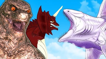 Reacting to DESTOROYAH! vs FLYING BLOOP!