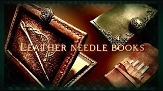 Hand made Leather Needle Books plus easy Leather Needle Pouch