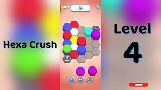🔥 Hexa Crush Level 4 Walkthrough 🧩 | Solution Guruji 🎮