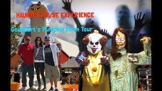 ZOMBIE HAUNTED BARN WALKTHROUGH and PUMPKIN FARM | Halloween Terror Train PUMPKIN EATING DINOSAUR