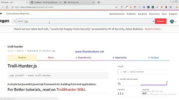 Introduction to troll-hunter.js