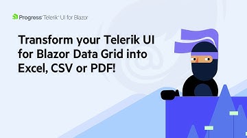 Transform your Telerik UI for Blazor Data Grid into Excel, CSV or PDF!