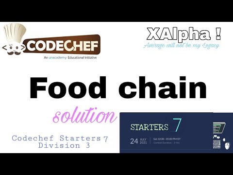 Food chain (solution) || Codechef starters 7 (Divison 3)