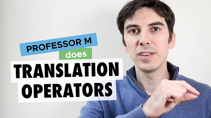 The translation operator in quantum mechanics