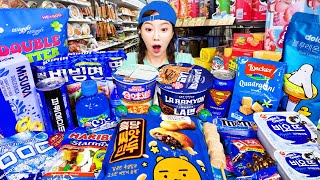 ENG SUB) Korean Convenience Store Food 💙 Ramen Tiktokjelly Desserts Mukbang Recipe ASMR Ssoyoung
