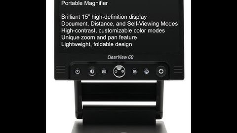 Low Vision Aids - Portable Video Magnifier - ClearView GO - Optelec