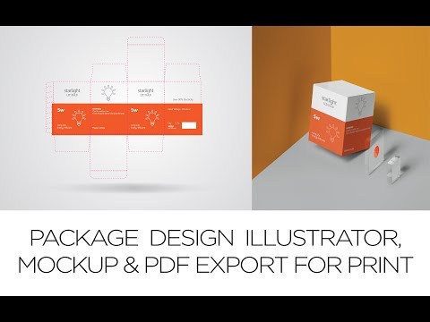 ILLUSTRATOR PACKAGE DESIGN, MOCK UP, DIE LINES & PDF EXPORT FOR PRINT