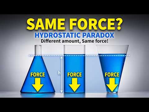 How Can Different Vessels Have the Same Bottom Force?   | The Hydrostatic Paradox