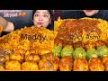 ASMR EATING SPICY 🔥 EGG CURRY KALA BHUNA EGG, HARIYAALI EGG,VEG BIRYANI #mukbang #asmreating 