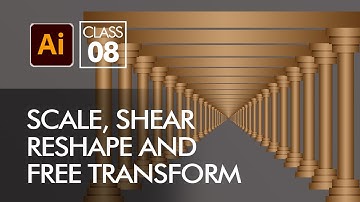 Adobe Illustrator Training Scale Shear Reshape and Free Transform Tools Class 8 in Hindi| RahulPhoto