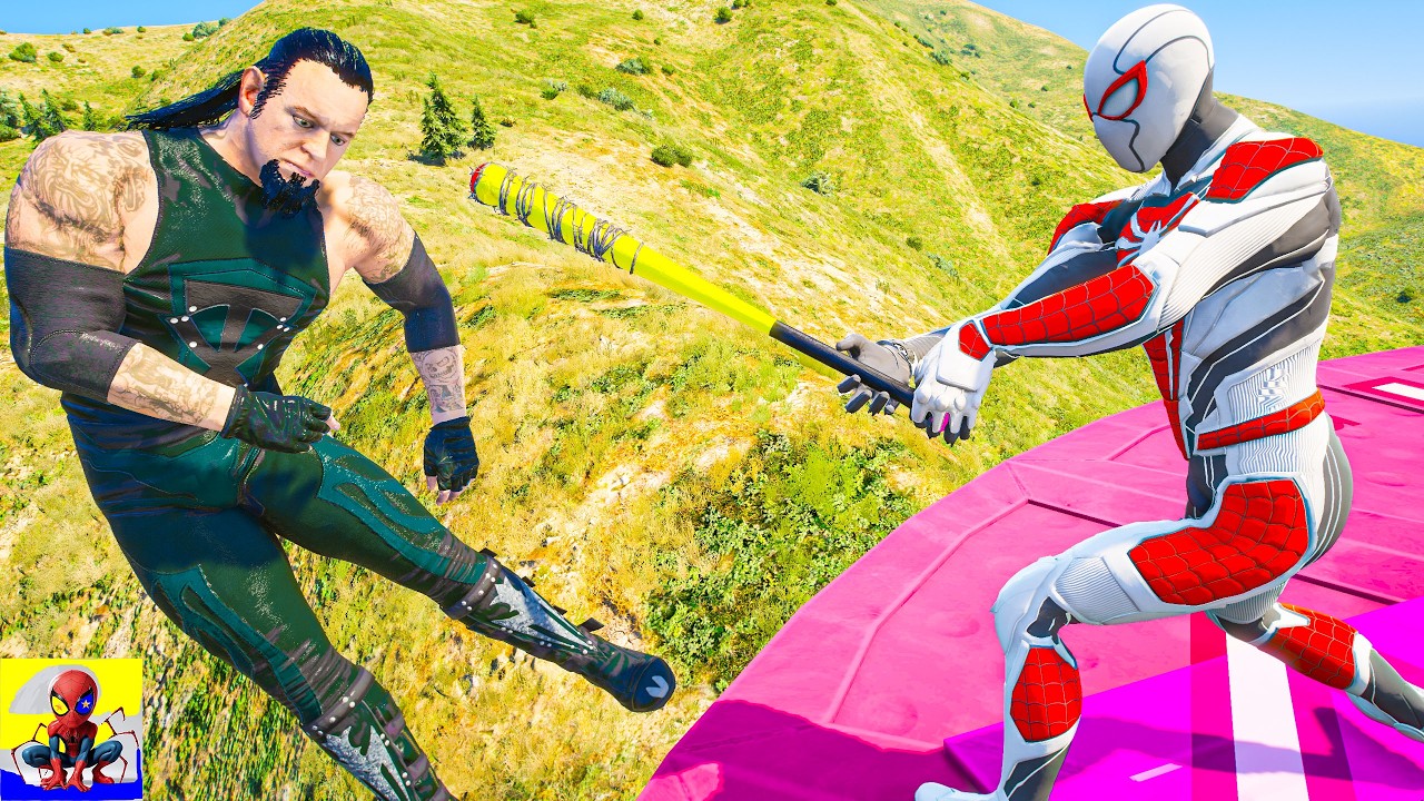 GTA 5: THAT WAS BRUTAL! SPIDER-MAN WITH A BASEBALL BAT vs SUPERHEROES! (Euphoria Physics) Ep.53