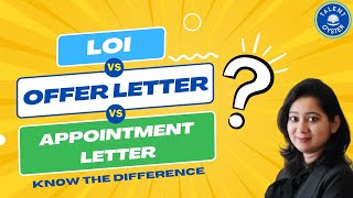What is LOI, Offer or Appointment Letter | Know the difference #hr #salary #job #offer #letter