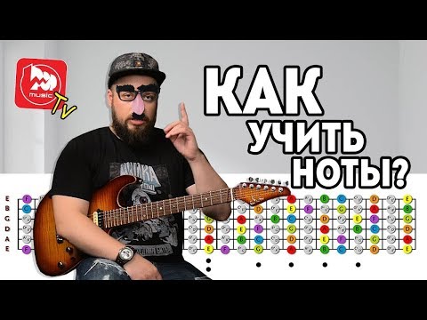 Ноты на гитаре. Легкий способ запомнить ноты на грифе
