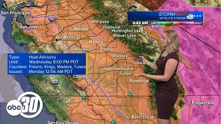 Stretch of triple-digit temperatures in Central CA continue to begin August