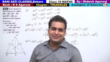 Class 10 Maths (Ex 7D Example 18) TRIANGLES (RS Agarwal 2019)