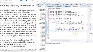 Selenium code to find webElements on webpage
