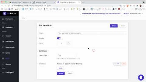 How merchant create a return rule at Shopify app FlexReturn?