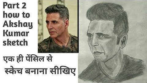 How to draw Akshay Kumar sketch part 2