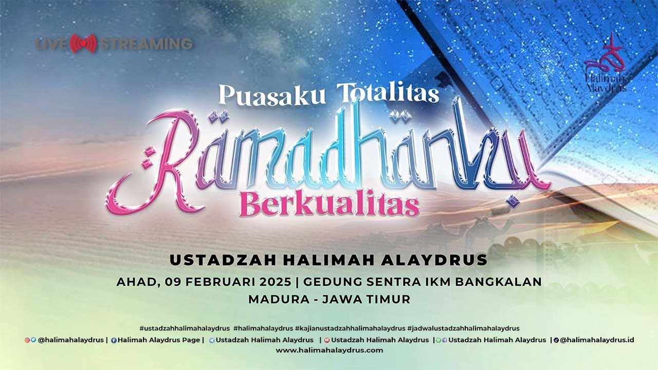 🔴𝗟𝗜𝗩𝗘 𝗙𝗥𝗢𝗠 𝗕𝗔𝗡𝗚𝗞𝗔𝗟𝗔𝗡 - 𝗣𝗨𝗔𝗦𝗔𝗞𝗨 𝗧𝗢𝗧𝗔𝗟𝗜𝗧𝗔𝗦, 𝗥𝗔𝗠𝗔𝗗𝗛𝗔𝗡𝗞𝗨 𝗕𝗘𝗥𝗞𝗨𝗔𝗟𝗜𝗧𝗔𝗦 | 𝗨𝗦𝗧𝗔𝗗𝗭𝗔𝗛 𝗛𝗔𝗟𝗜𝗠𝗔𝗛 𝗔𝗟𝗔𝗬𝗗𝗥𝗨𝗦