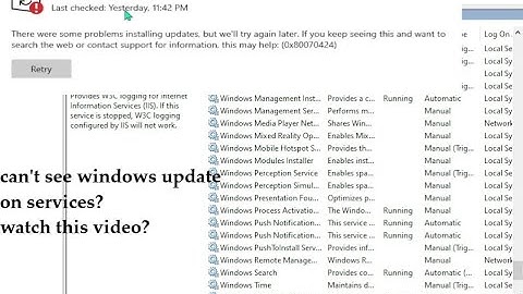[FIX]Windows Update Error encountered + not showing on services on Windows 10