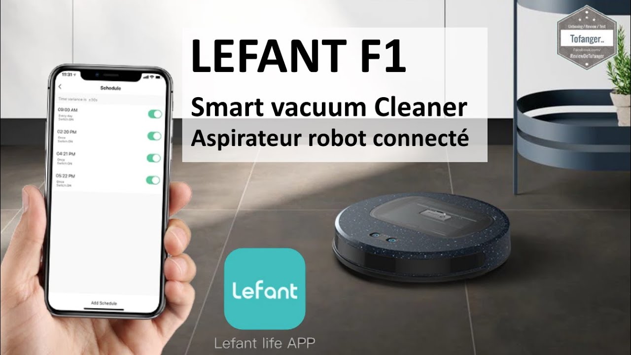 Lefant F1 Tornado Robotic Vacuum Cleaner Aspirateur Robot connecté