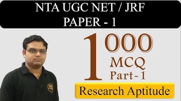 NTA UGC NET June 2019 Paper- 1 (Solved) || Research Aptitude Part 1