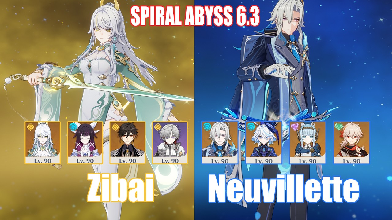 C0 Zibai & C1 Neuvillette | Spiral Abyss 6.3 | Genshin Impact