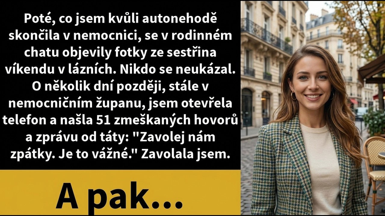 „Jsi v pořádku, ale nikdo z nás nepřijde," napsala mi sestra do rodinného chatu, zatímco jsem ležela rozbitá na nemocničním lůžku s chutí krve v ústech. Probudila jsem se po autonehodě sám, bez...