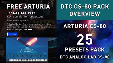 FREE Arturia Analog Lab PLAY Intro + NEW DTC Analog Lab CS-80 Preset Pack Overview
