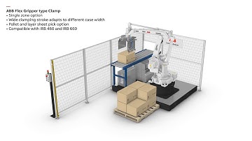 ABB IRB460 high speed robotic palletizing cell