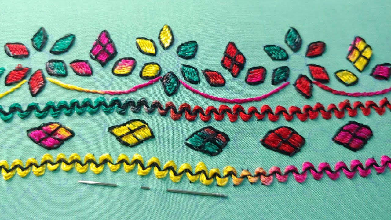Hand Embroidery balochi tanka / very Easy Embroidery YouTube