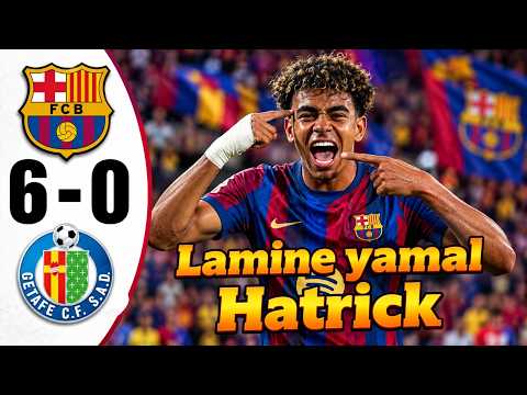 Barcelona vs Getafe 6-0 - All Goals &amp; Highlights - 2026
